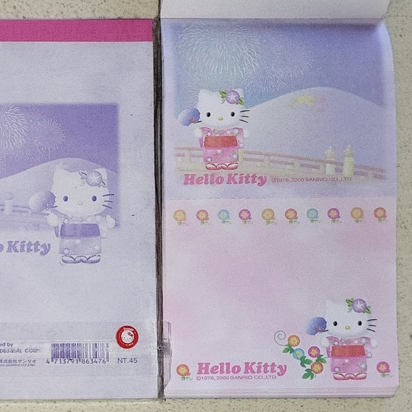 COPY - Sanrio 2000 Limited Edition Hello Kitty Kimono Memo Pad Stationery - Picture 2 of 2